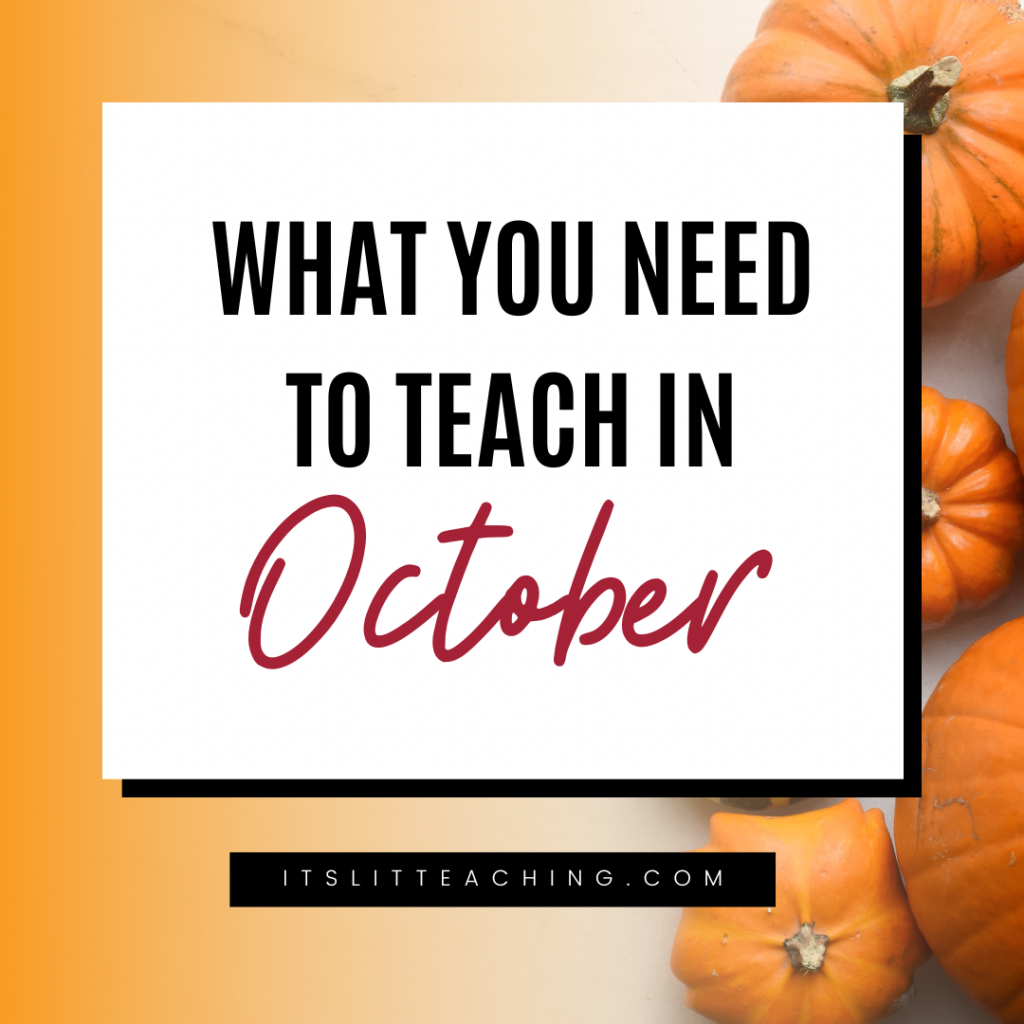 What You Need to Teach in October