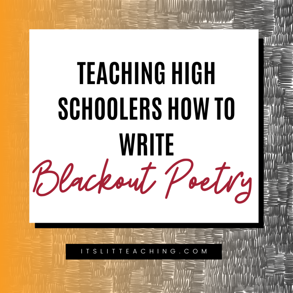 Teaching High Schoolers How to Write Blackout Poetry