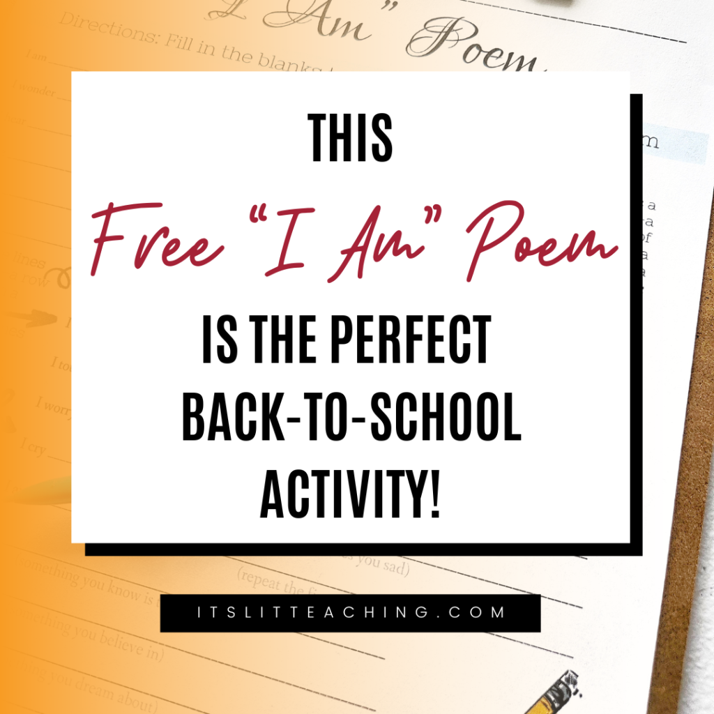 This FREE &ldquo;I Am&rdquo; Poem is the Perfect Back-to-school Activity